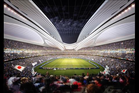 Zaha Hadid's National Stadium of Japan in Tokyo
